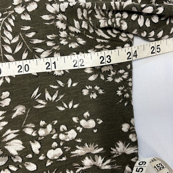 Lucky Brand Ivy Olive Green Silver Peasant Top Blouse Embroidered Women Plus 1X - Picture 4 of 11